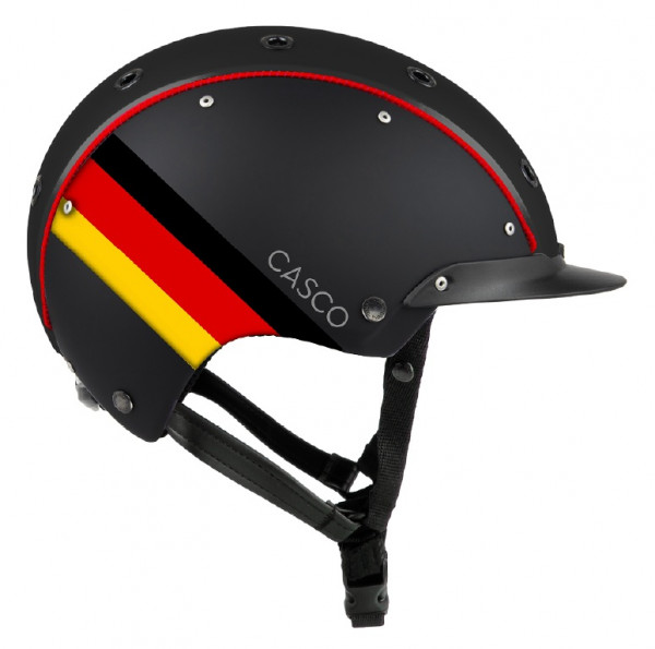 Casco Reithelm Champ-3 L Deutschland schwarz matt