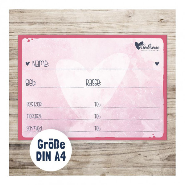 Soulhorse Boxenschild beschreibbar | Classic rosa