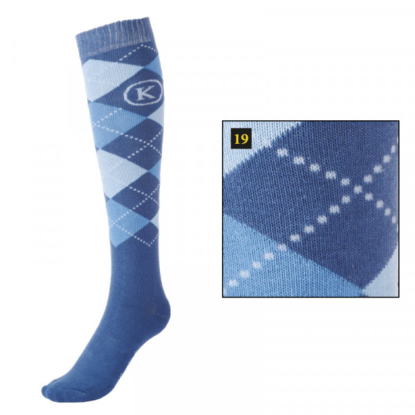 Kavalkade Kniestrümpfe KavalSocks Jeans / Hellblau / Mittelblau