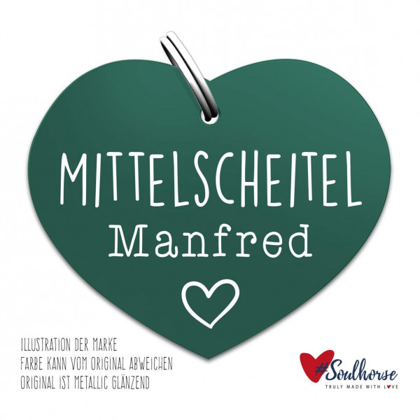 Soulhorse Marke "Mittelscheitel-Manfred" Pferdemarke dunkelgrün