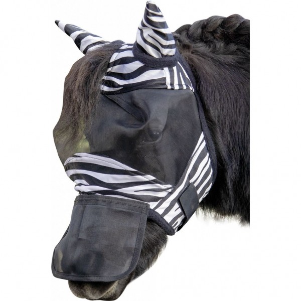 HKM Fliegenschutzmaske -Zebra- Shetty