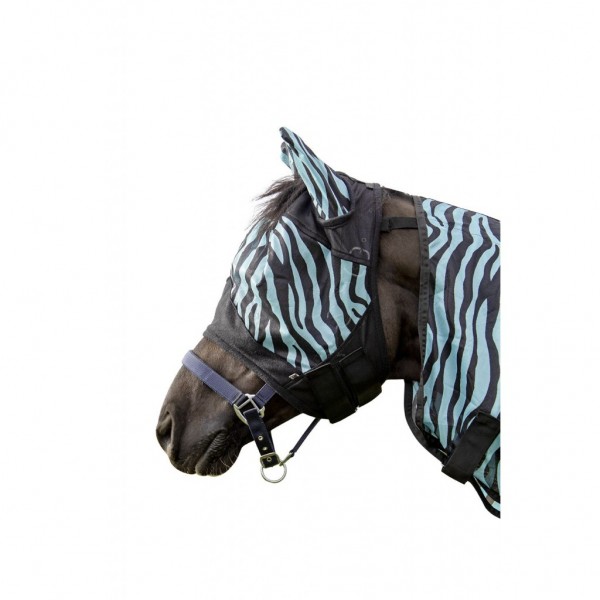 HKM Fliegenschutzmaske Zebra Aqua