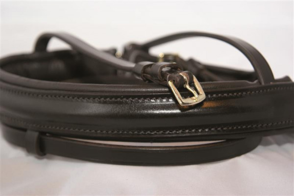 Hans Melzer Reithalfter standard schwedisch kombiniert braun/messing