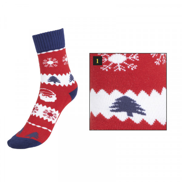 Kavalkade KavalSocks Christmas-Shorties 1Paar Rot/Weiß